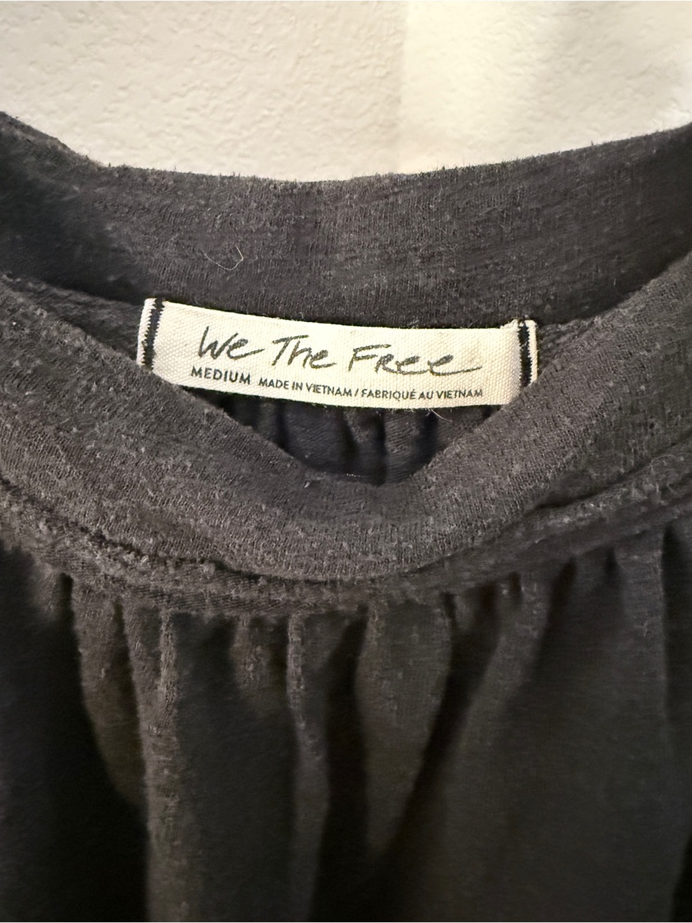 We The Free Black Gathered Tank Top with Wide Straps - Picture 2 of 5